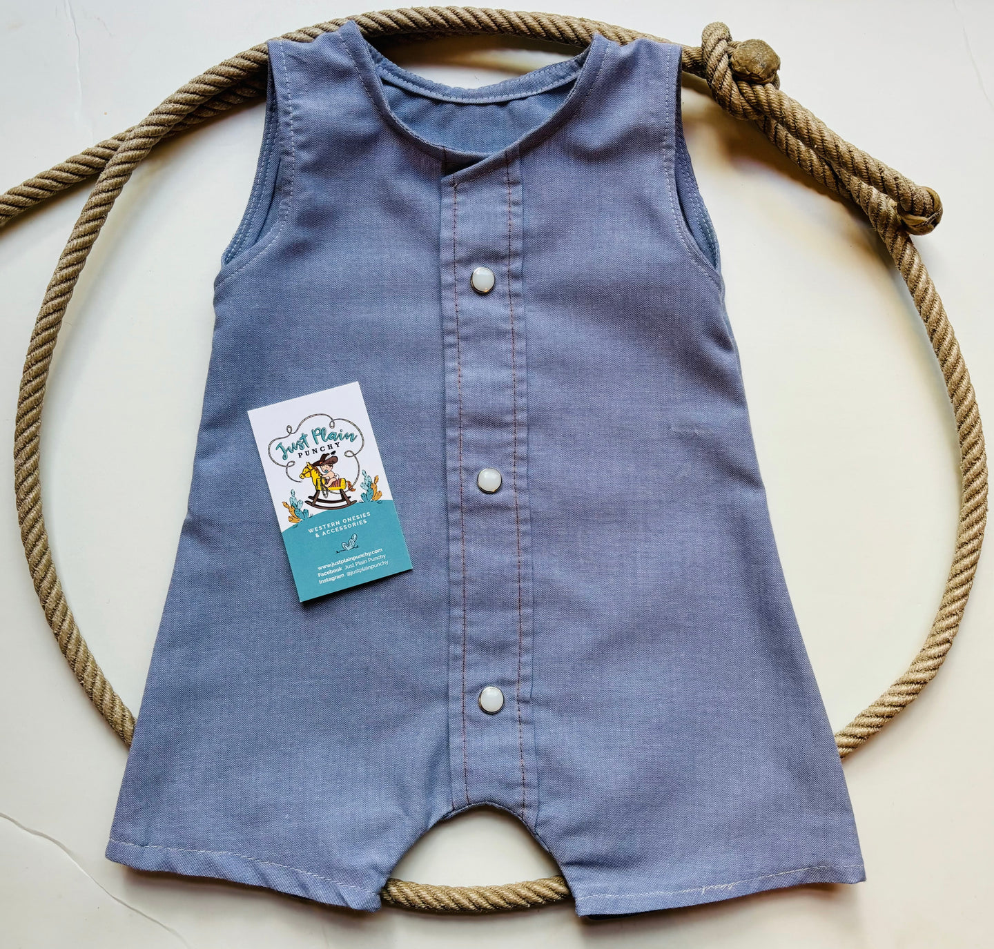 Little Rancher Romper | size 0-3M