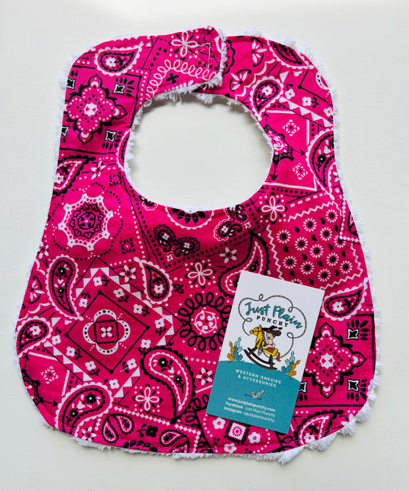 Pink Bandana Bib