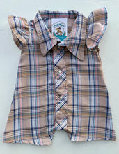 Dusty Rose Collard Ruffle Sleeve Romper | size 9-12M