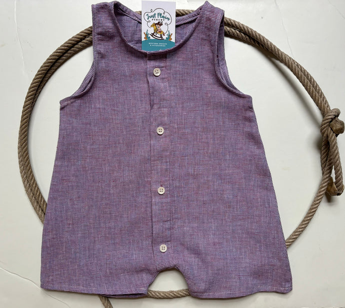Line Rider Linen Romper | size 12-18M