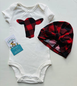 3M Cow Onesie with Cap SET