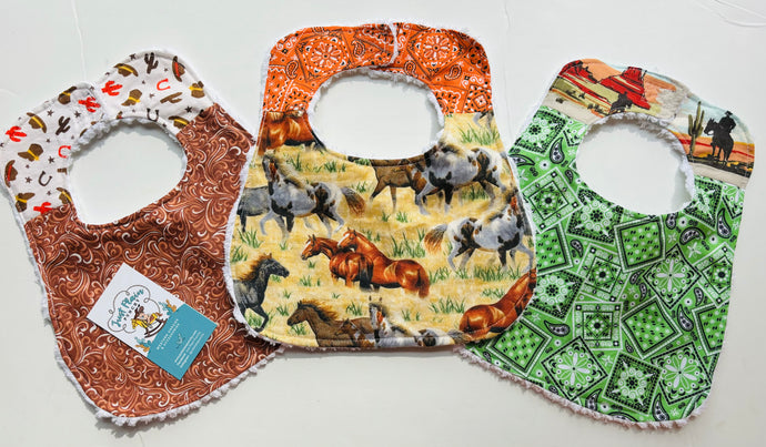 Western Bib SET of 3