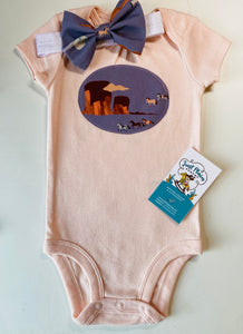 6M Moonlight Stroll Onesie with Headband and Bow